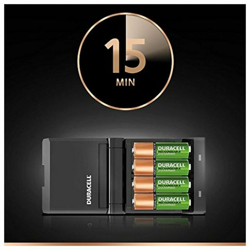 Oplader + Oplaadbare Batterijen DURACELL CEF27EU 2 x AA + 2 x AAA 1700 mAh 750 mAh