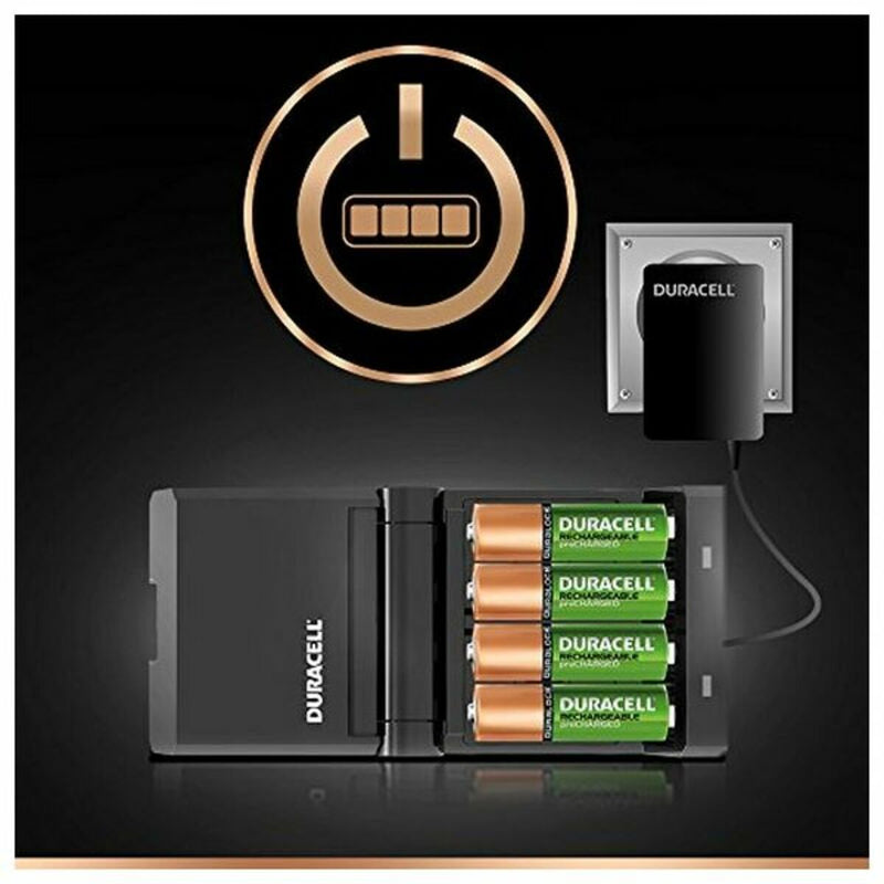 Oplader + Oplaadbare Batterijen DURACELL CEF27EU 2 x AA + 2 x AAA 1700 mAh 750 mAh