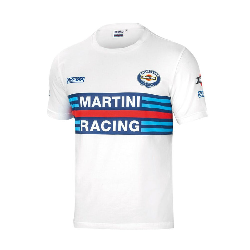 Short Sleeve T-Shirt Sparco MARTINI RACING Size L White