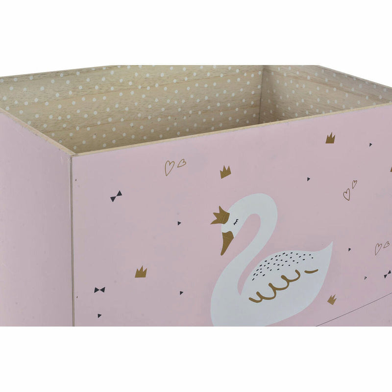 Decorative box DKD Home Decor Wood Swan (39 x 26 x 32 cm) (2 pcs)