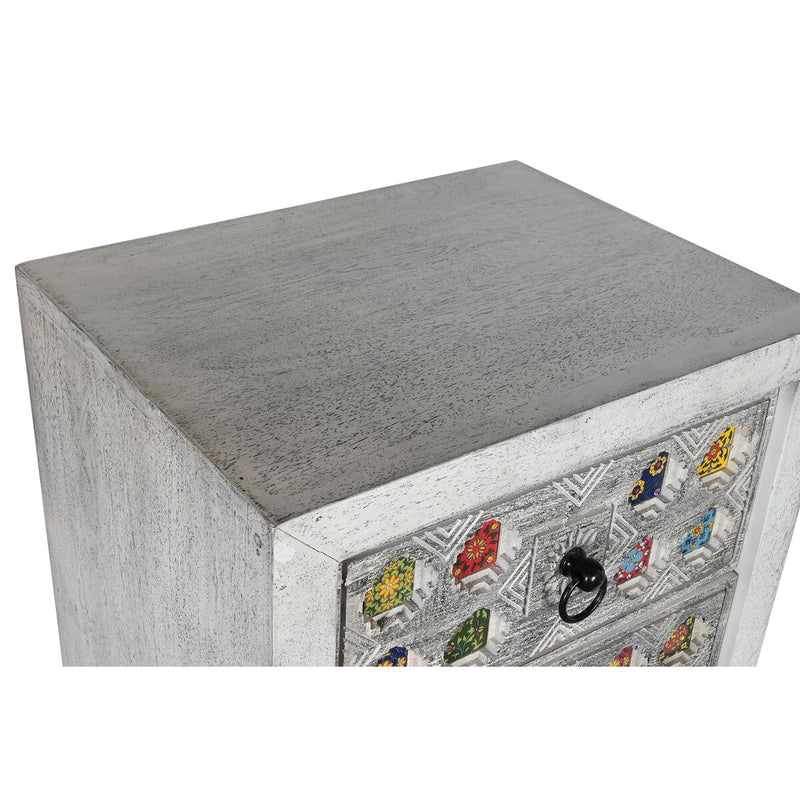 Chest of drawers DKD Home Decor Ceramic Grey White Mango wood (45 x 35 x 107 cm)