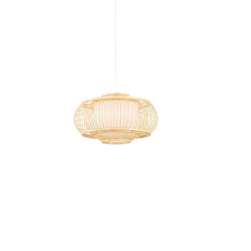 Ceiling Light DKD Home Decor Polyester Bamboo (40 x 40 x 18 cm)