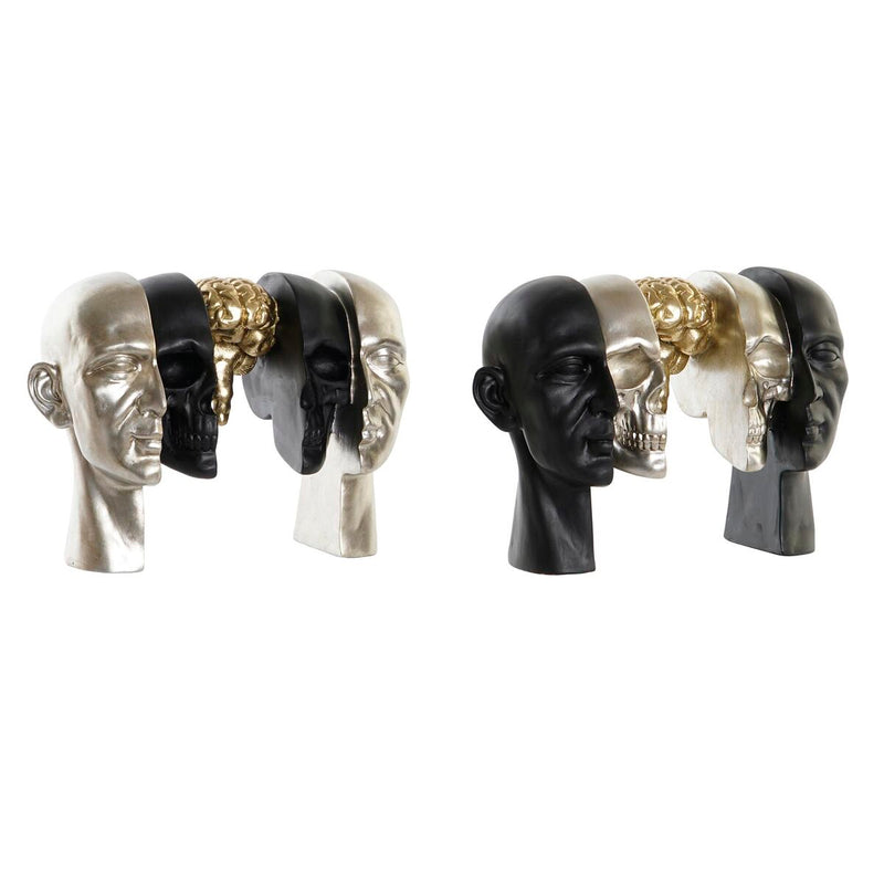 Decorative Figure DKD Home Decor Head Resin Modern (31,5 x 16,5 x 22,5 cm) (2 Units)