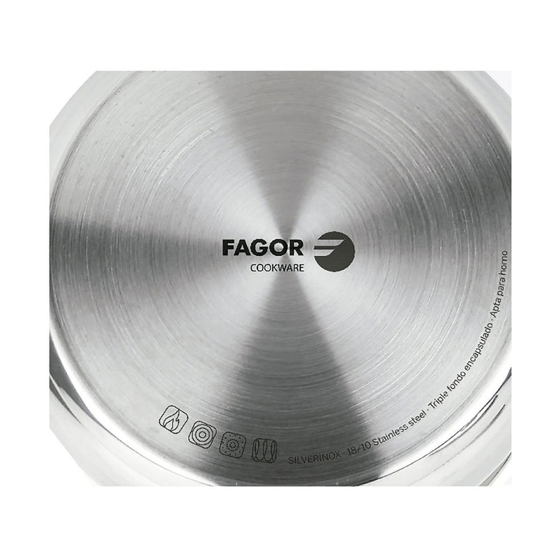 Casserole FAGOR Stainless steel 18/10 Chromed (Ø 20 cm)