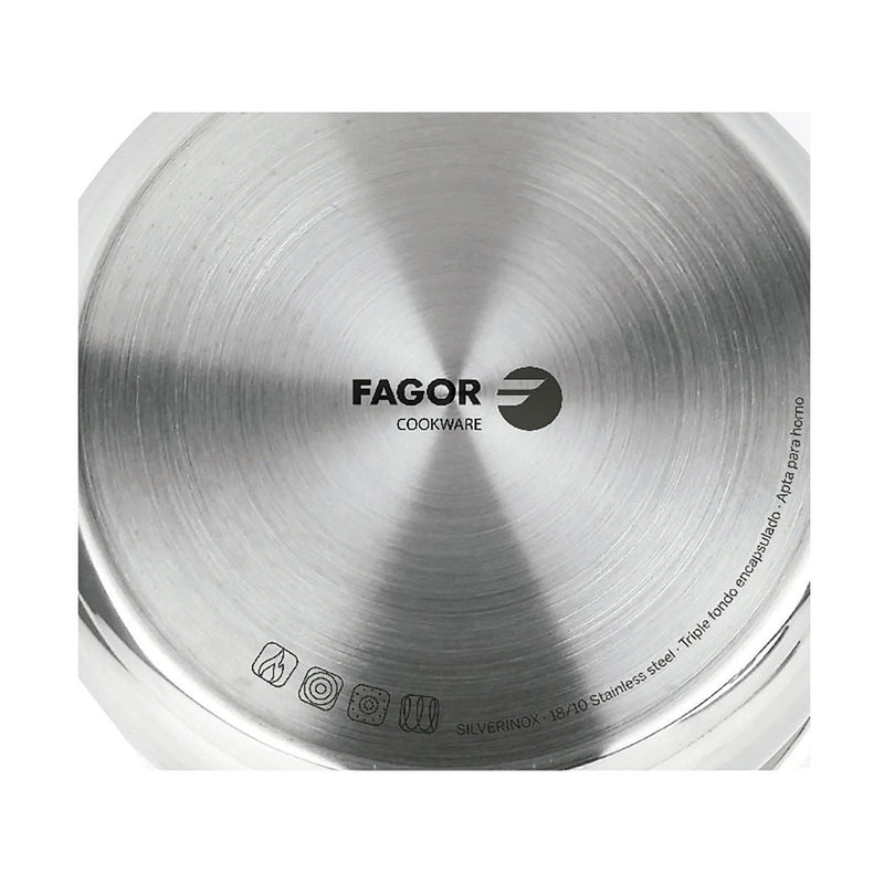 Casserole FAGOR Stainless steel 18/10 Chromed (Ø 28 cm)