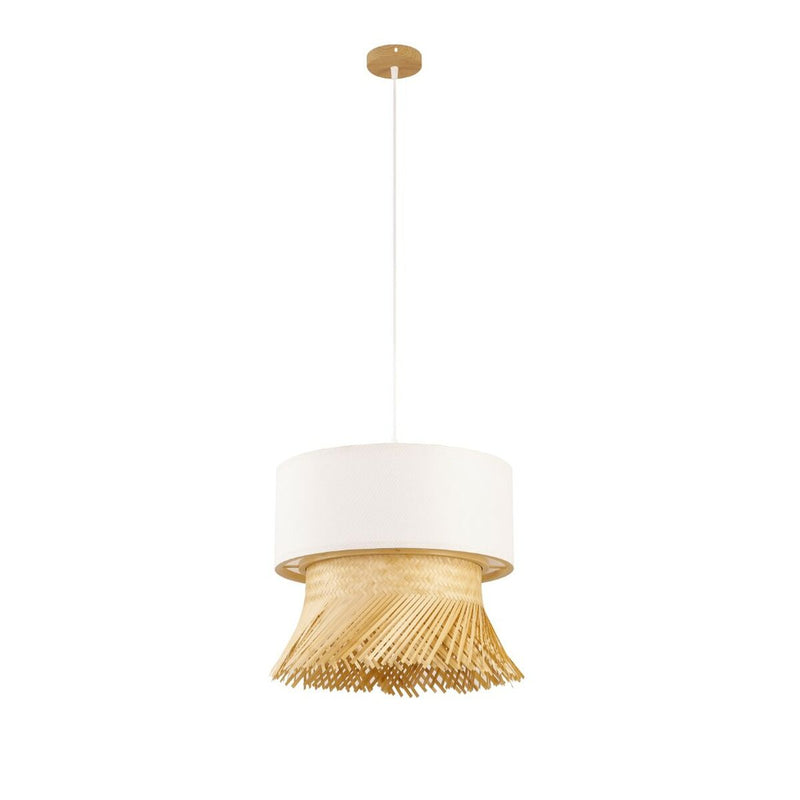 Ceiling Light DKD Home Decor Polyester Bamboo (40 x 40 x 39 cm)