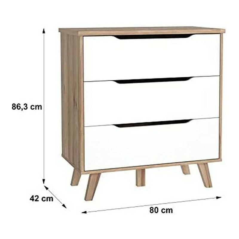 Chest of drawers Vankka Wood Oak (80 x 42 x 86,3 cm)