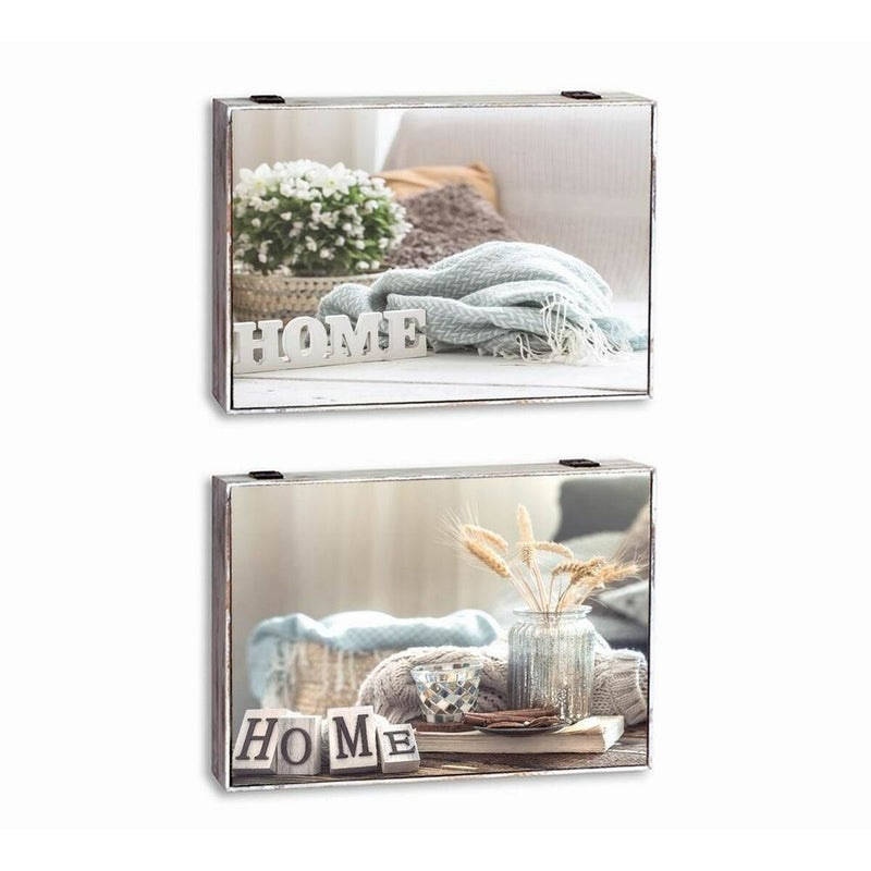 Cover DKD Home Decor Home Counter 46,5 x 6 x 31,5 cm 2 Units MDF Wood