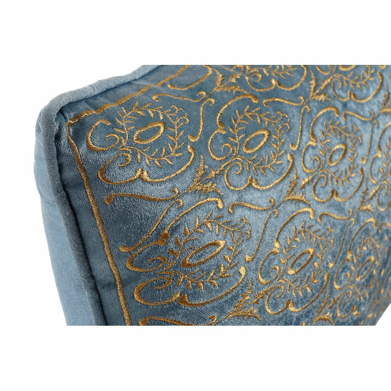 Cushion DKD Home Decor 8424001850396 Blue Golden Polyester Velvet Aluminium (50 x 10 x 30 cm)