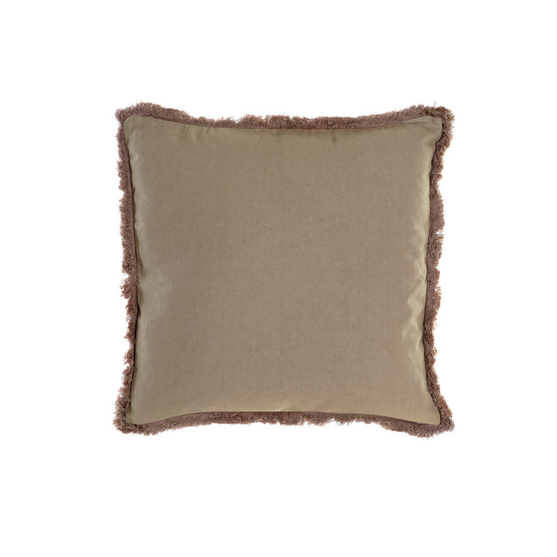 Cushion DKD Home Decor 8424001850426 Brown Polyester Cotton Aluminium Fan (50 x 15 x 50 cm)