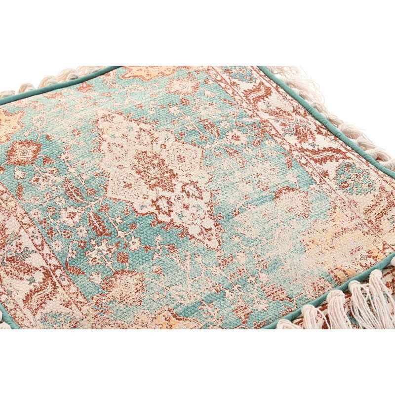 Cushion DKD Home Decor Floor Polyester Cotton Arab Fringe (40 x 40 x 40 cm)