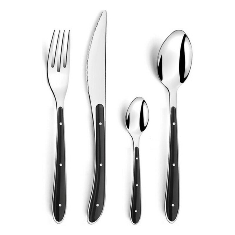 Cutlery set Amefa Bistro 1-2-3 (24 pcs) Black Stainless steel