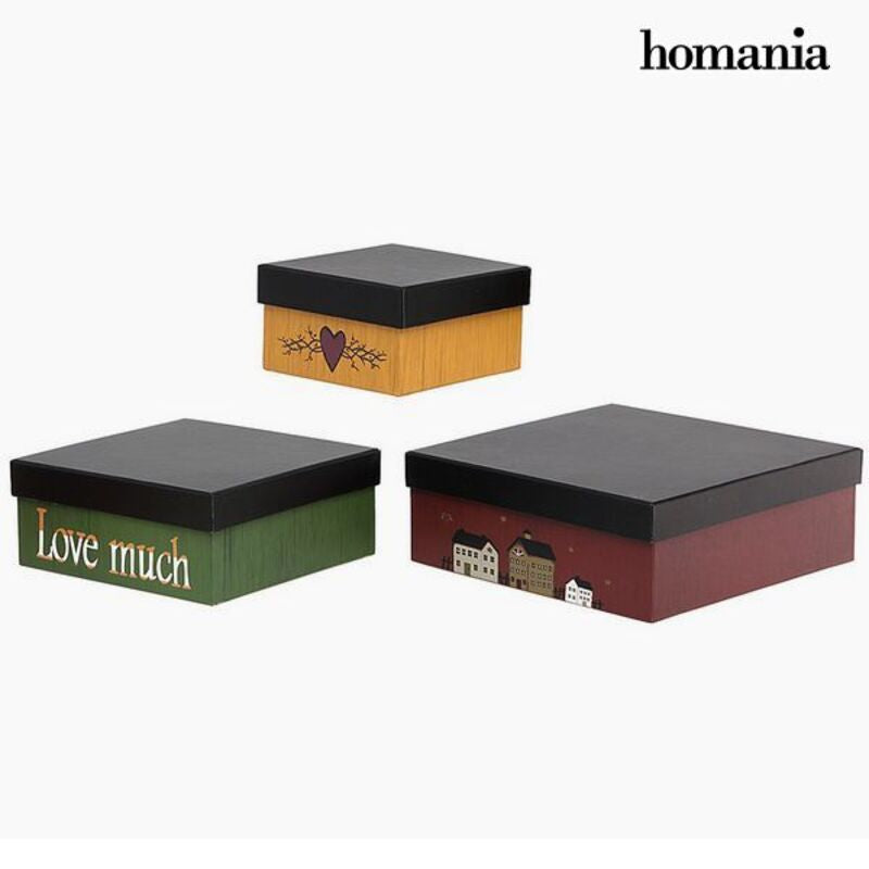 Decorative box Homania 2649 (3 pcs) Squared
