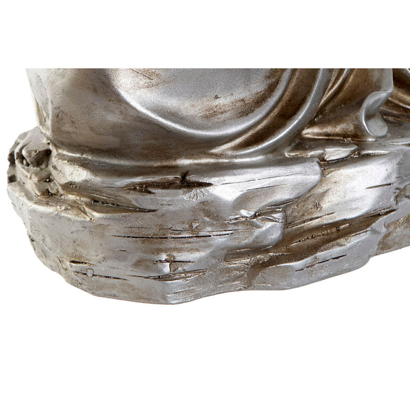 Decorative Figure DKD Home Decor Aged finish Silver Black Buddha Resin Oriental (50 x 30 x 74 cm)