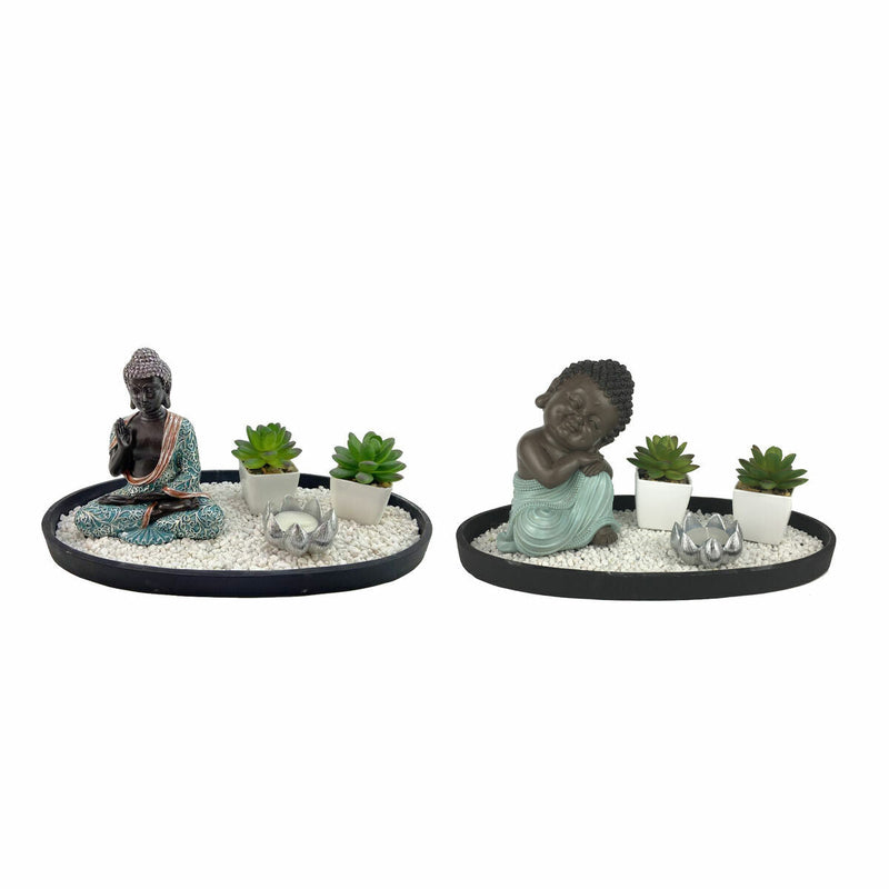 Decorative Figure DKD Home Decor Resin Stone Oriental Garden (32 x 16,5 x 15,5 cm) (2 Units)