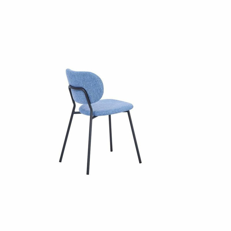 Dining Chair DKD Home Decor Blue Polyester Metal (52 x 47 x 77 cm)