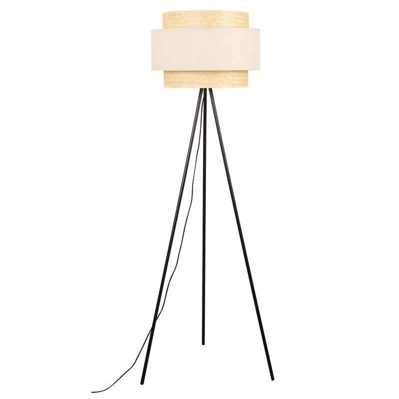 Floor Lamp DKD Home Decor Polyester Bamboo (50 x 50 x 163 cm)