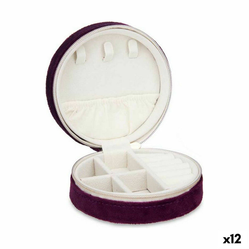Jewelry box Velvet Burgundy (10 x 5 x 10 cm) (12 Units) -