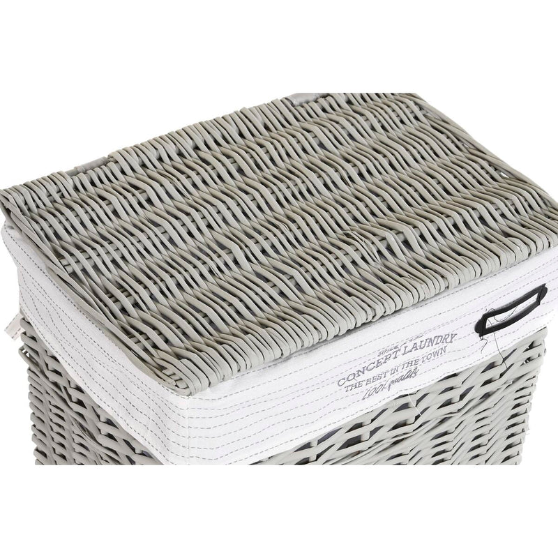 Set of Baskets DKD Home Decor Grey Polyester wicker (44 x 34 x 56 cm)