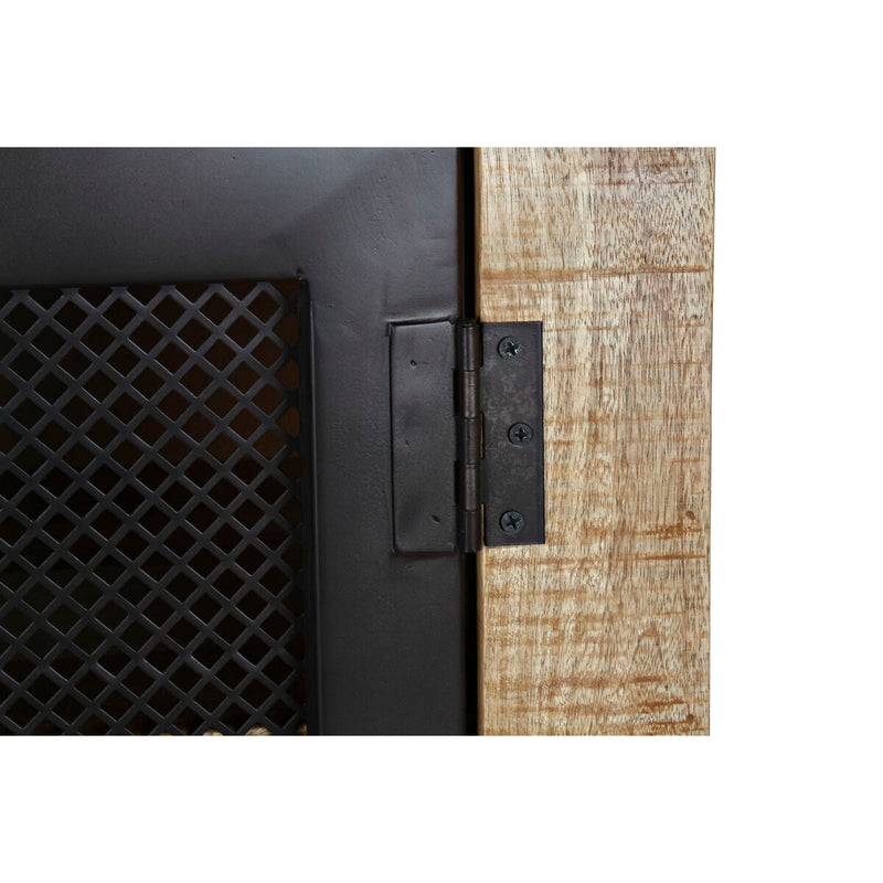 Sideboard DKD Home Decor Black Grey Metal Dark brown Mango wood (150 x 43 x 90 cm)