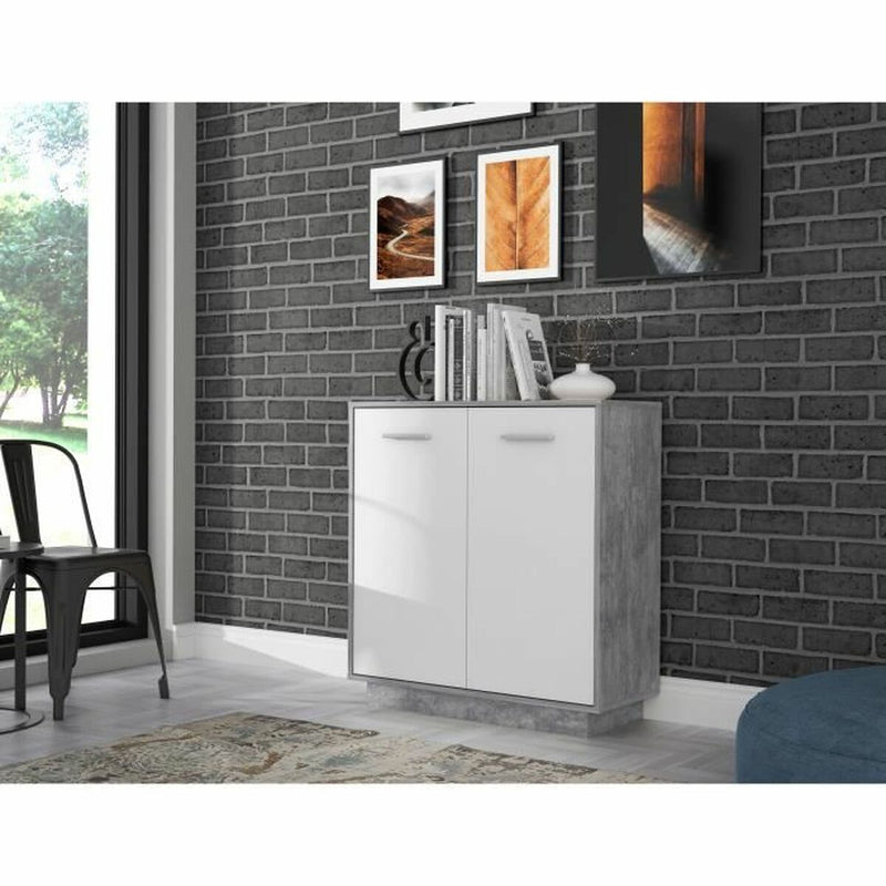 Storage furniture Wood Light grey White (88,9 x 34,2 x 88,1 cm)