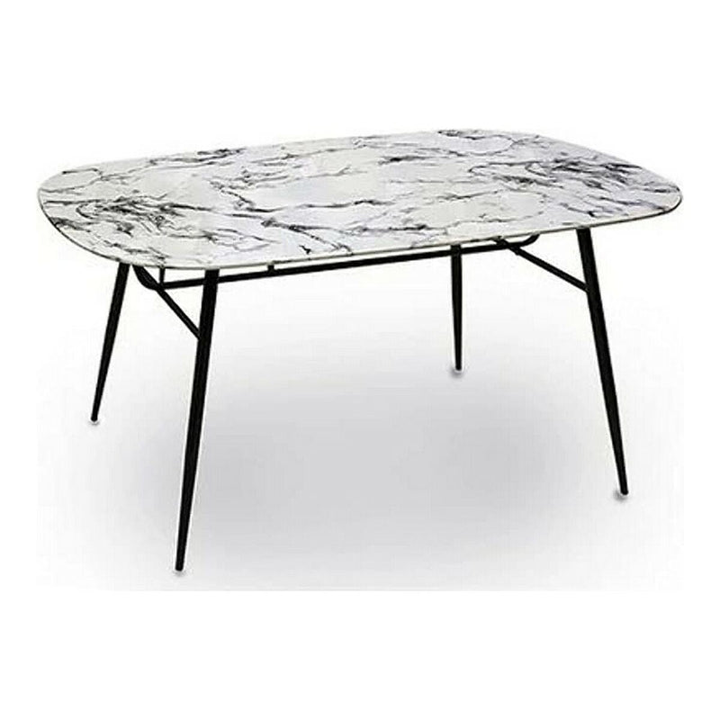 Table Black Metal White Melamin (90 x 76,5 x 160 cm)