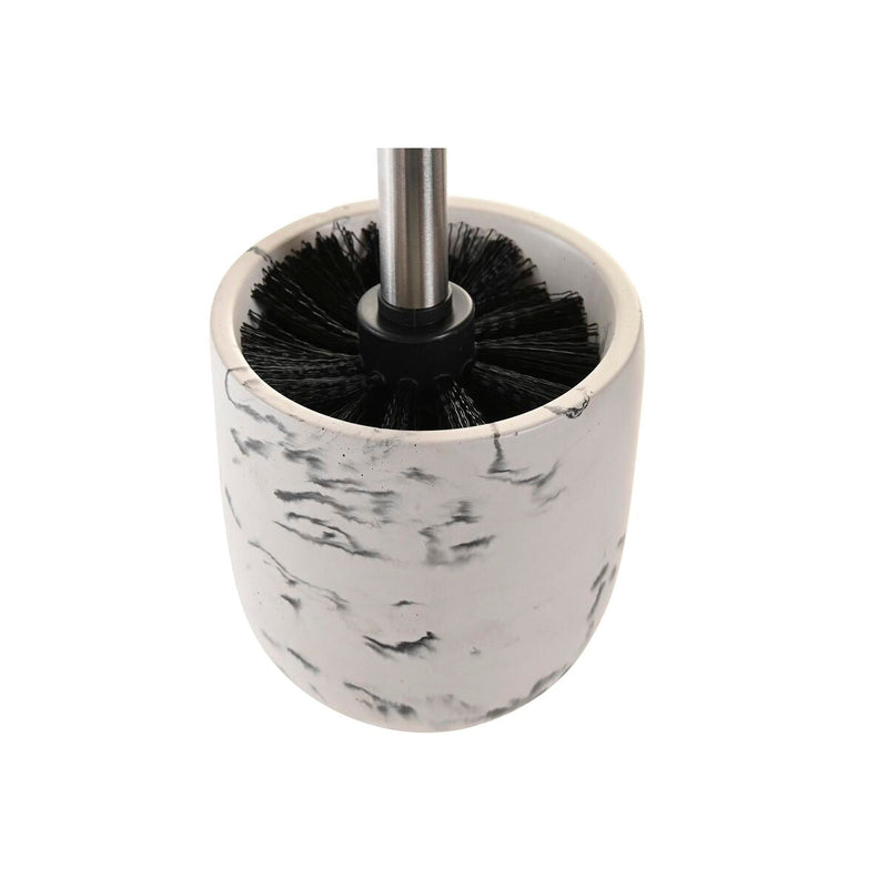 Toilet Brush DKD Home Decor Black Cement White (10 x 10 x 36 cm)