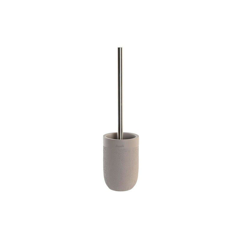 Toilet Brush DKD Home Decor Grey Cement Stainless steel (10 x 10 x 37 cm)