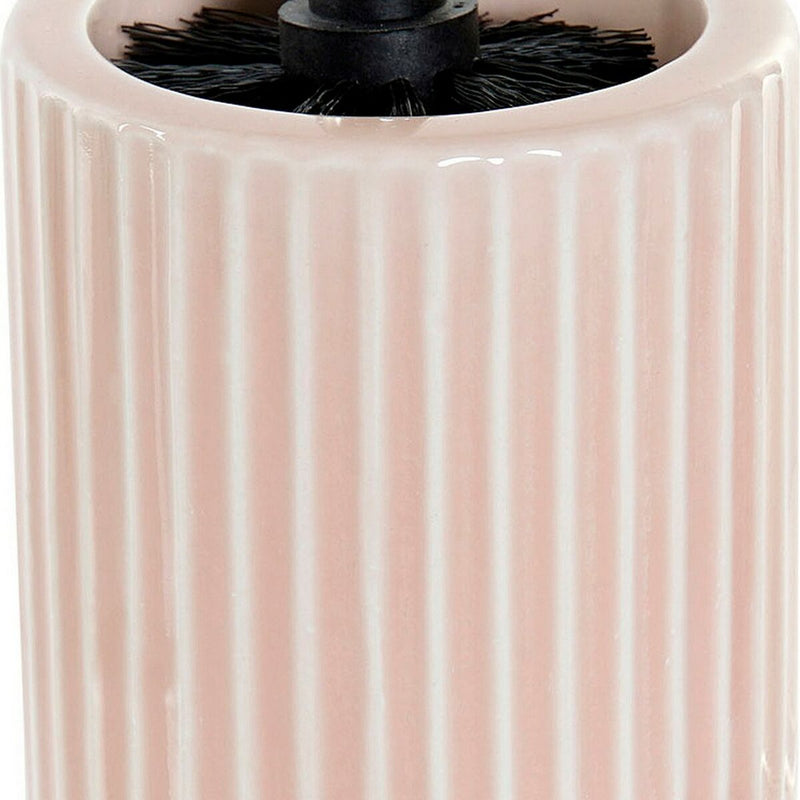 Toilet Brush DKD Home Decor Pink Steel Stoneware Polypropylene (PP) (11 x 40.5 x 11 cm)